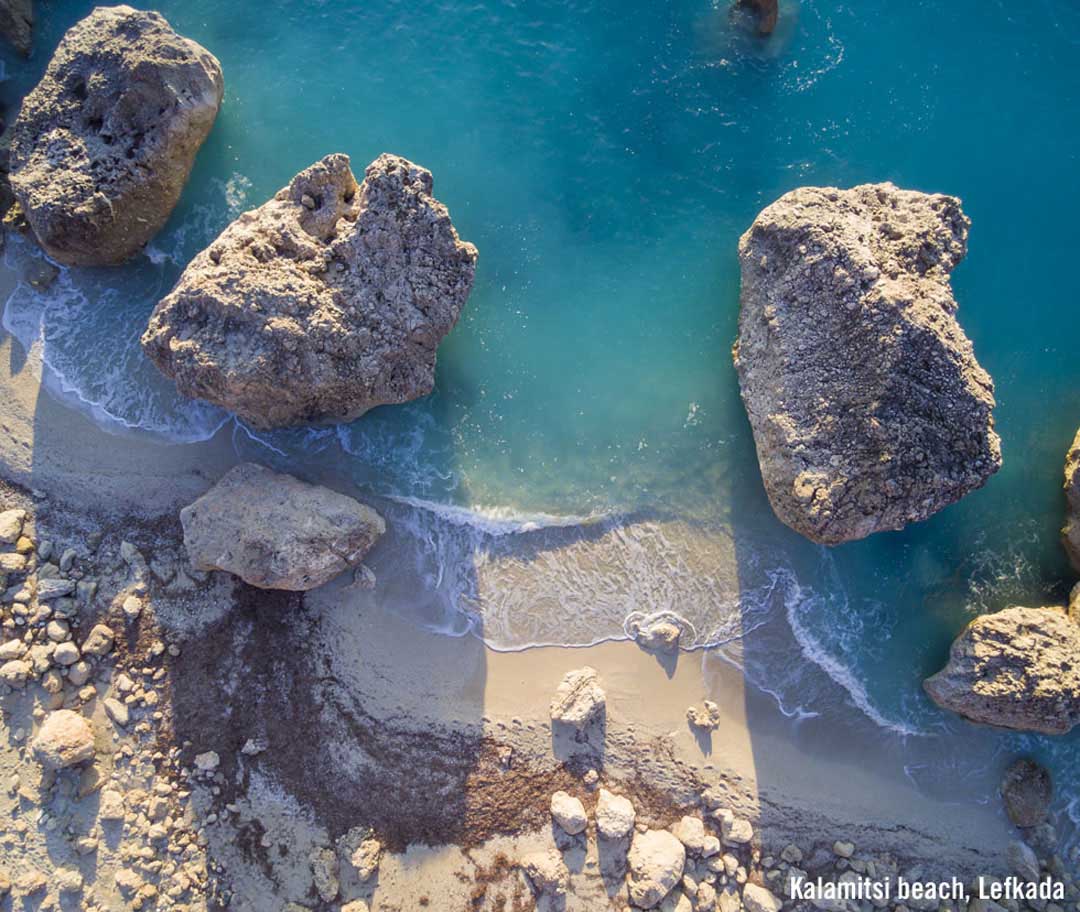 Ionian Sea Kalamitsi Beach on Lefkada island, Greece