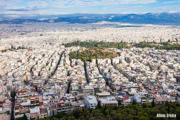 Athens Greece Aerial View