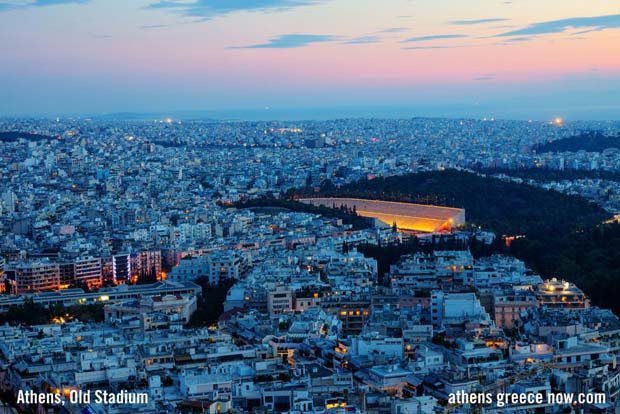 Athens Greece Sunset Old Stadium