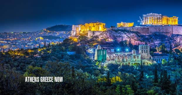 Acropolis Night Time Blue Hour