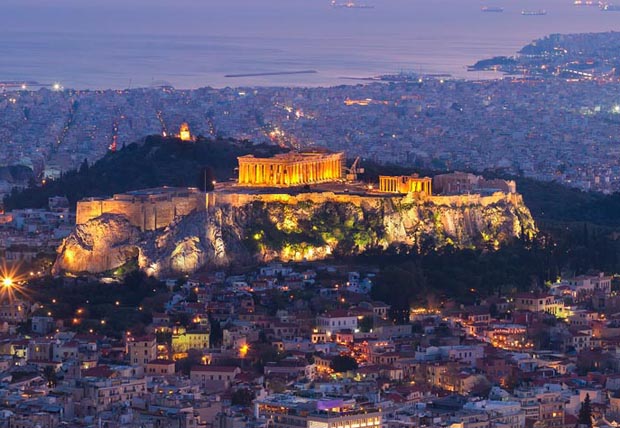 Acropolis Dusk and Night