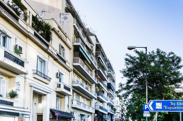 Athens Greece Buildings on Street