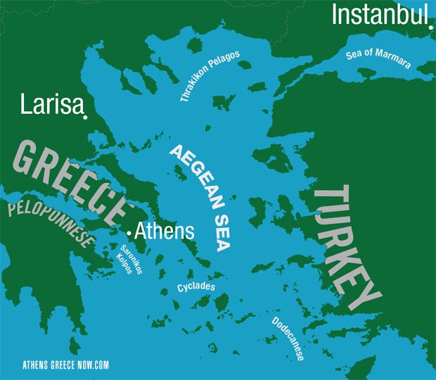 larisa Map Greece - Drones