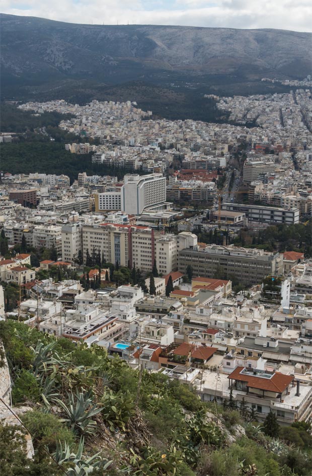 View of East Athens from Lycabettus View of East Athens from Lycabettus