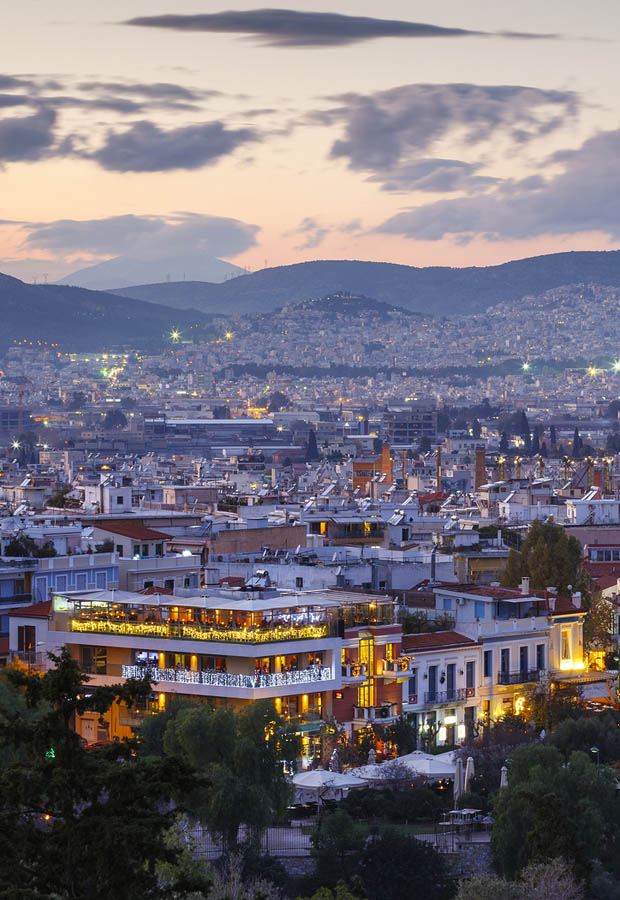 Sunset over Athens