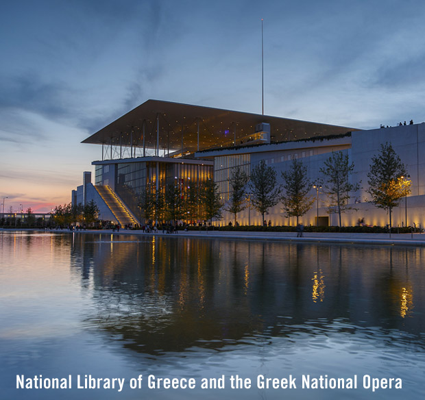 The Library and Opera of Greece in Athens