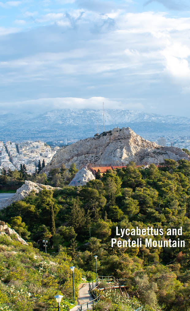 Lycabettus and Penteli Mountain