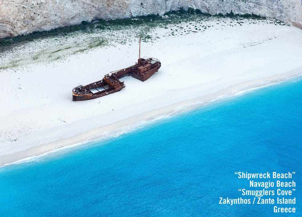 Navagio - shipwreck Beach - Smugglers Cove on Zakynthos Zante Island in Greece