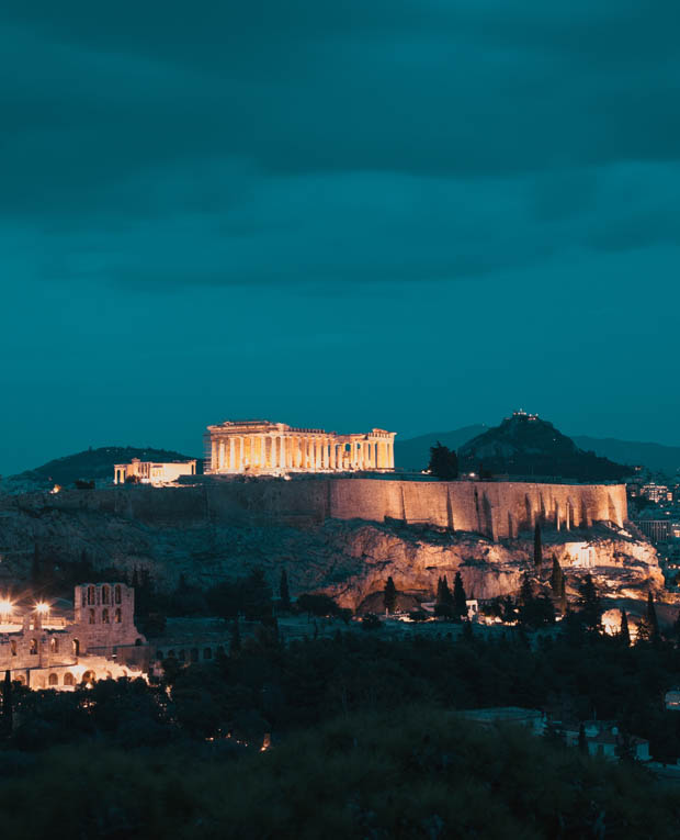 Nightfall over Acropolis