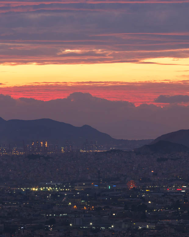 Sunset over Piraeus