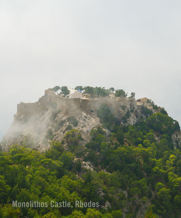 Monolithos Castle on Rhodes island, Greece