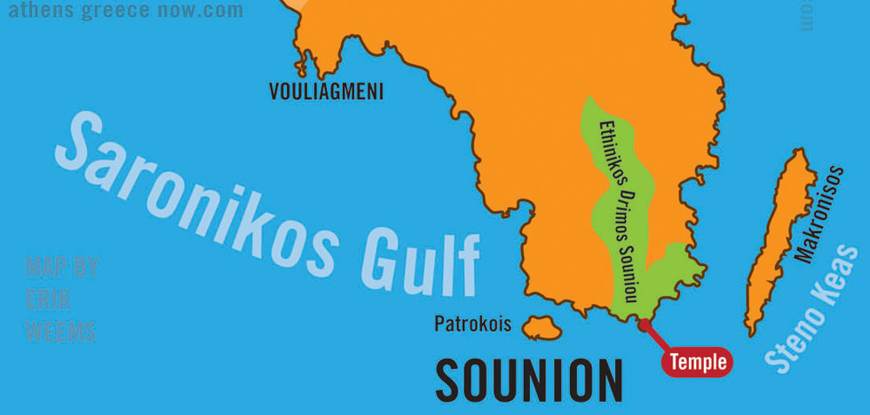Sounion Map Greece