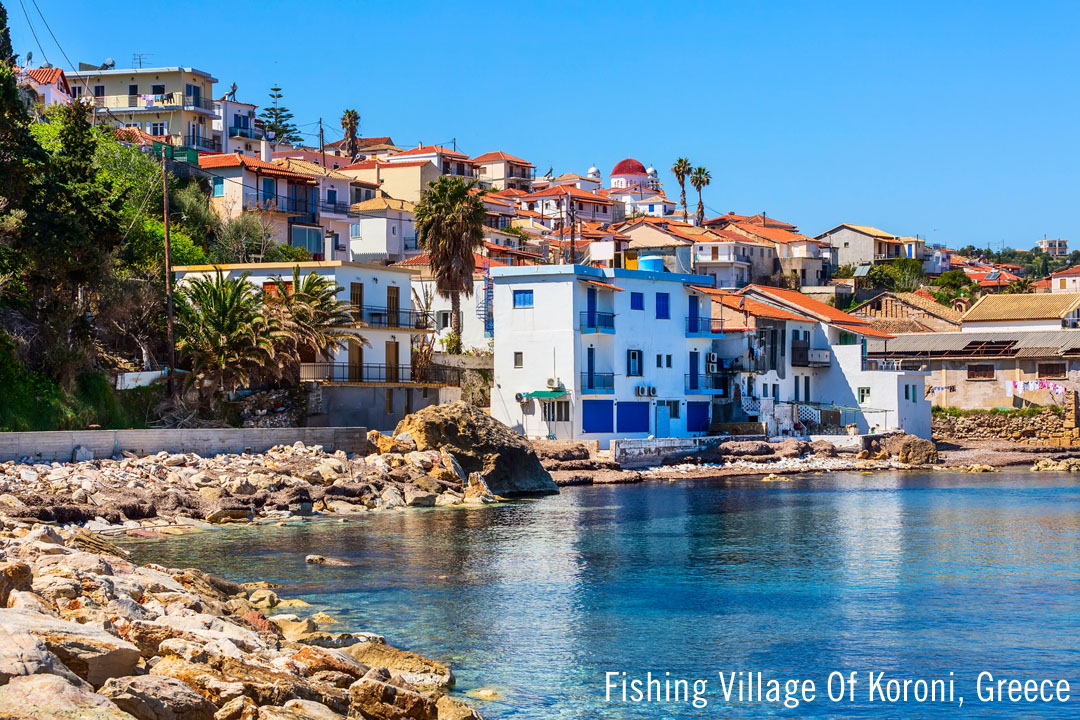 A fishing village in Koroni Greece