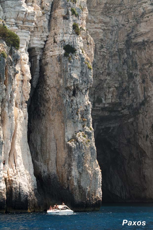 Paxos Cliffs on the coastline