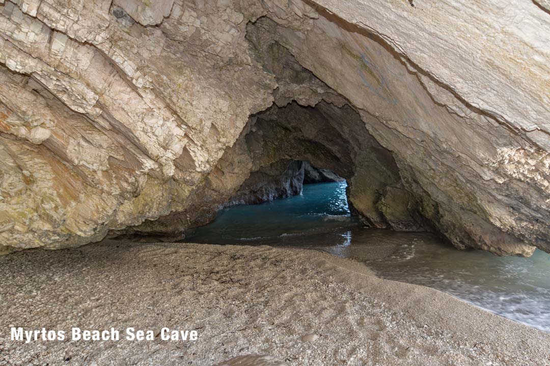 Sea Cave at Myrtos Beach on kefalonia