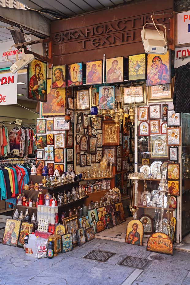 Icon shop in Greece