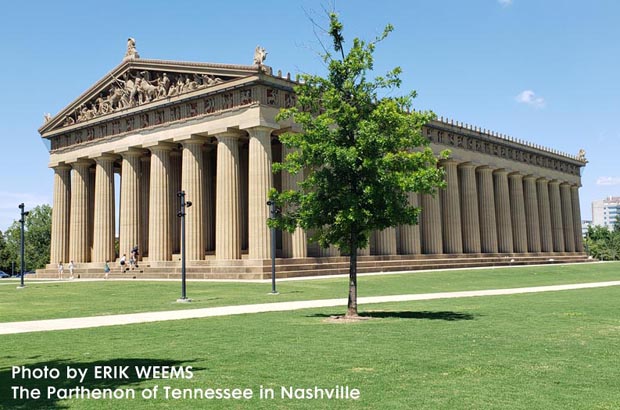 The Nashville Parthenon in Tennessee, United States