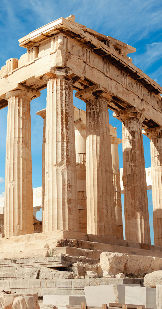 The Hekatompedon Parthenon in Athens