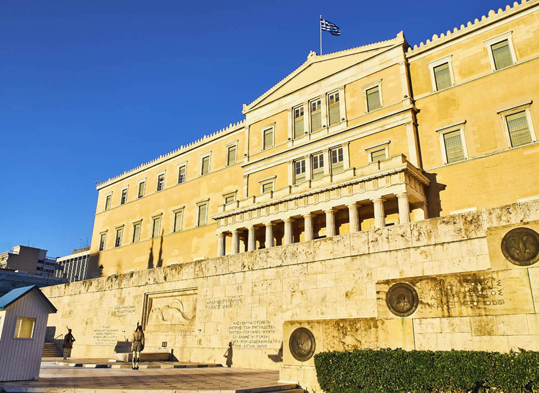 Syntagma Square Parliament Building in Athens Greece