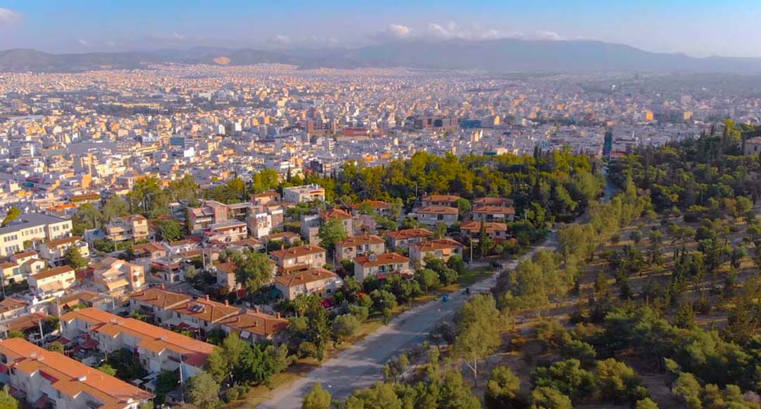 Looking out at Athens from Ymittos Mountain