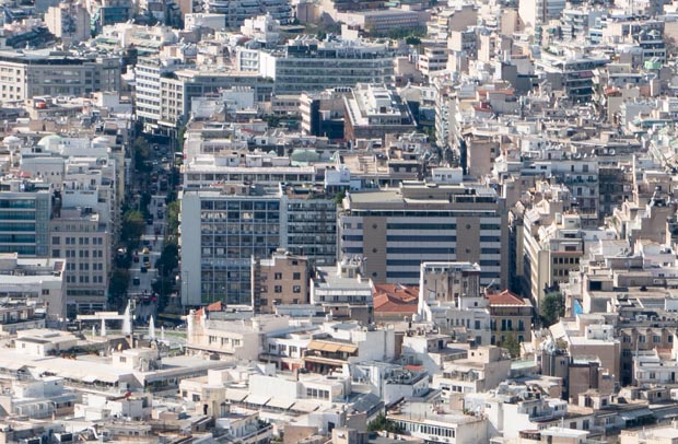 Apartment block in Athens, Greece