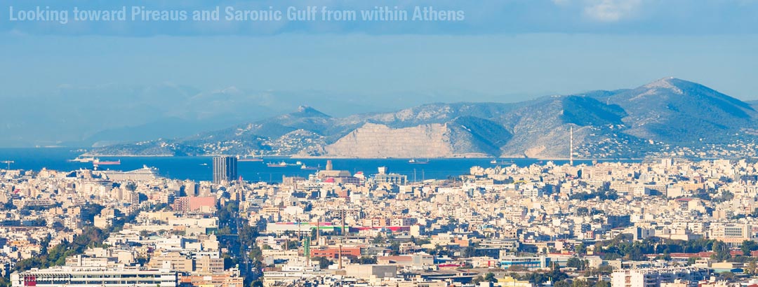 Looking toward Saronic Gulf from Athens