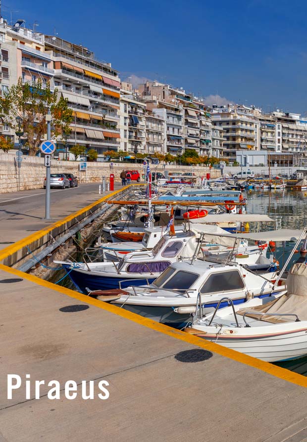 Piraeus marina with yachts and boats