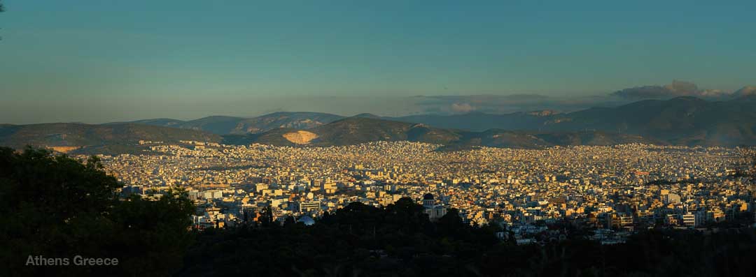 Panorama of Athens Greece