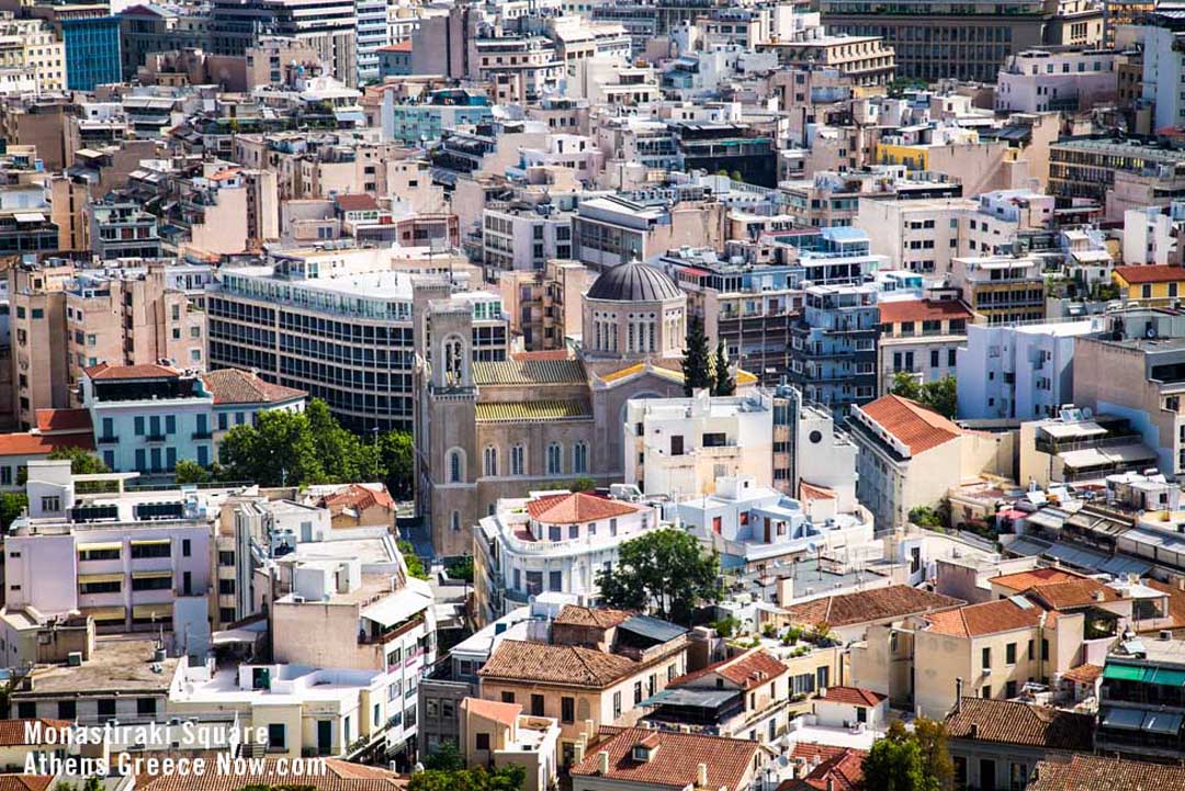 Monastiraki Square in Athens Greece