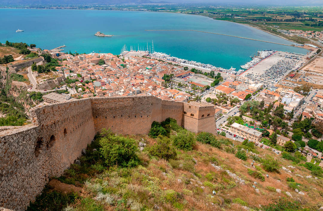 Nafplio with view of Argolic Gulf