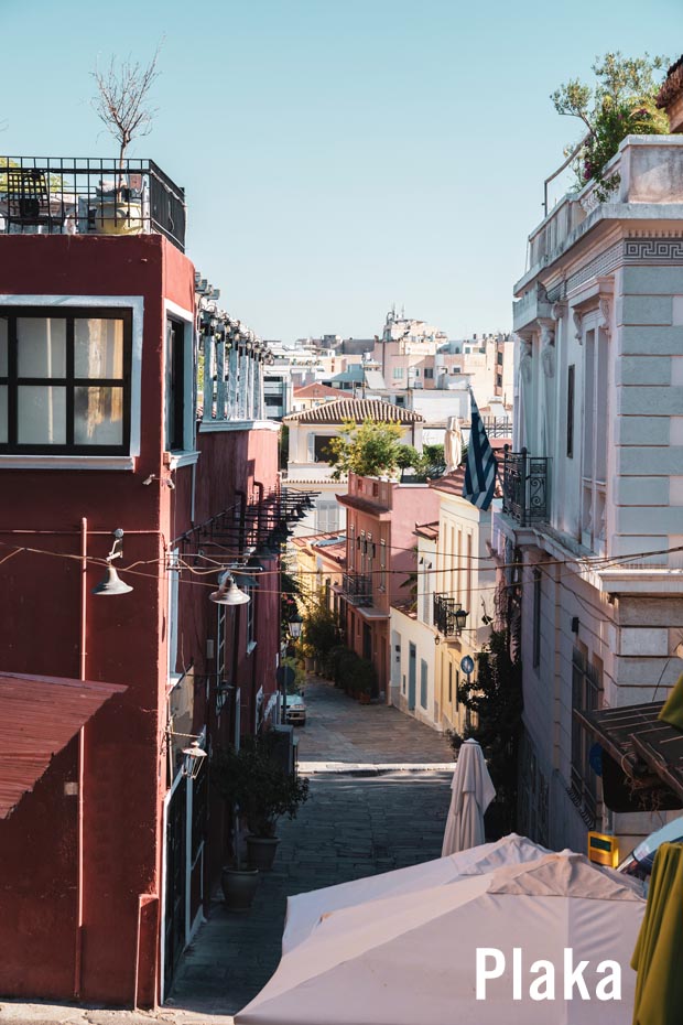 Rooftops of the Plaka area Athens Greece