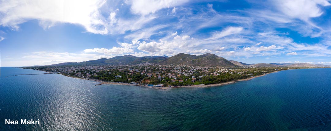 Nea Makri coast panorama