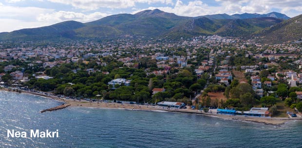 View along coast of Nea Makri