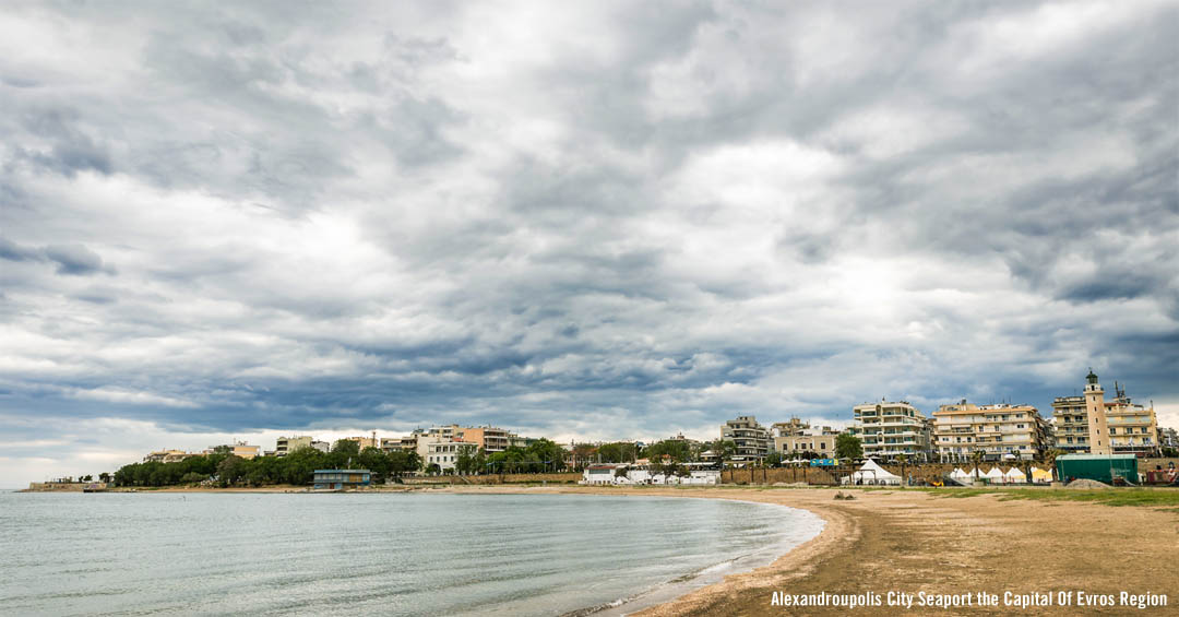 The seaport of Alexandroupolis