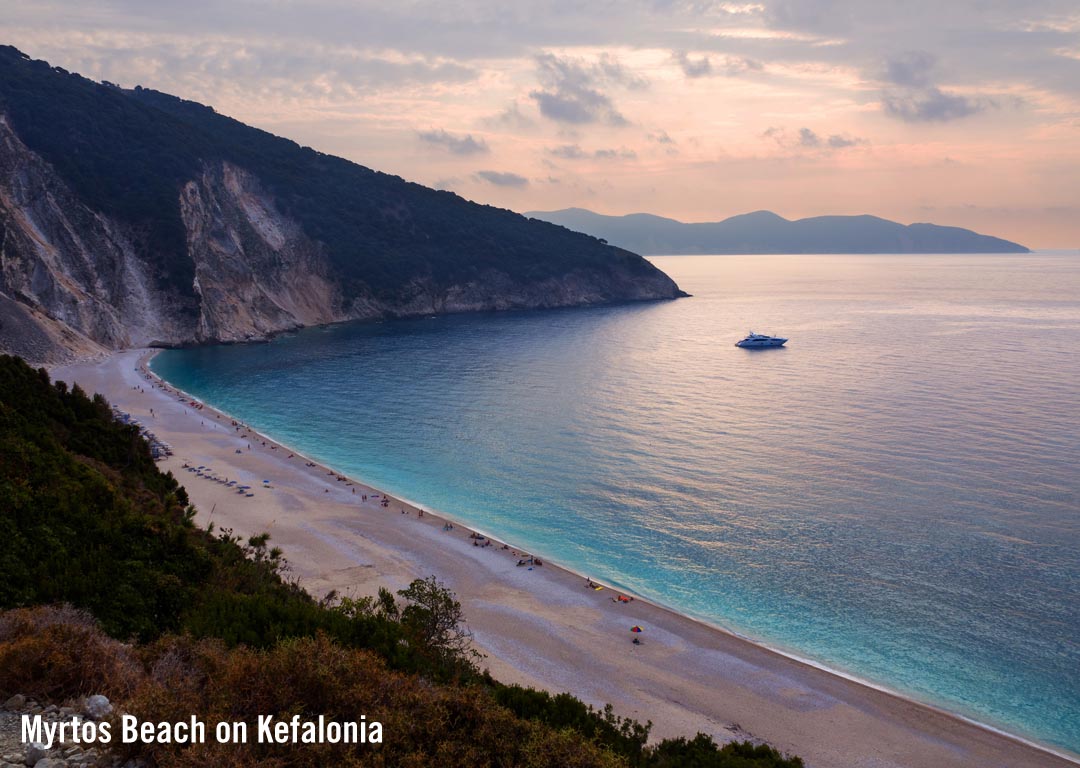 Myrtos Beach on Kefalonia