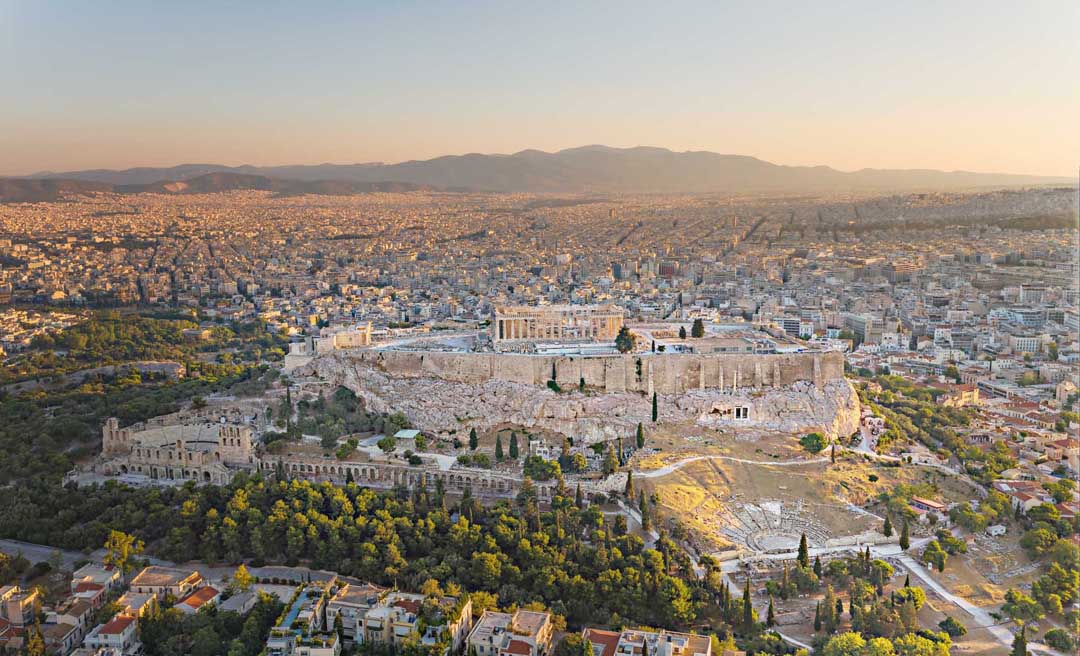 Sky view of the Acropolis