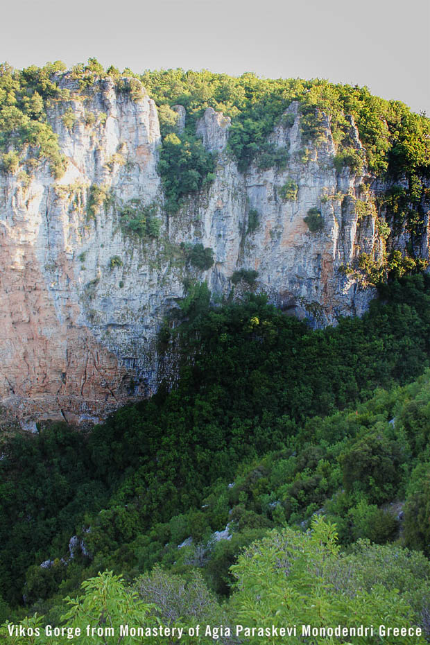 Vikos Gorge view from Monastery Agia Perakevi