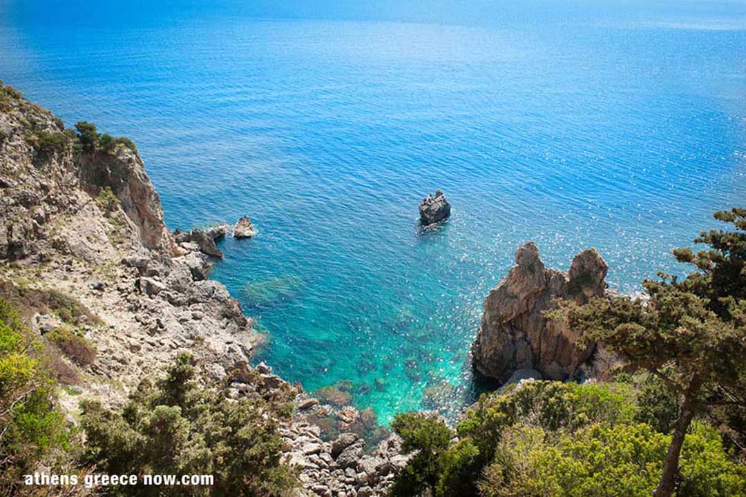 Paleokastritsa Corfu Greece Mediterranean Sea View