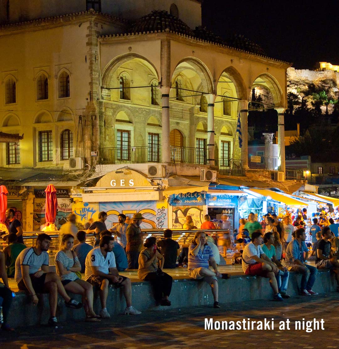 Monastiraki at night