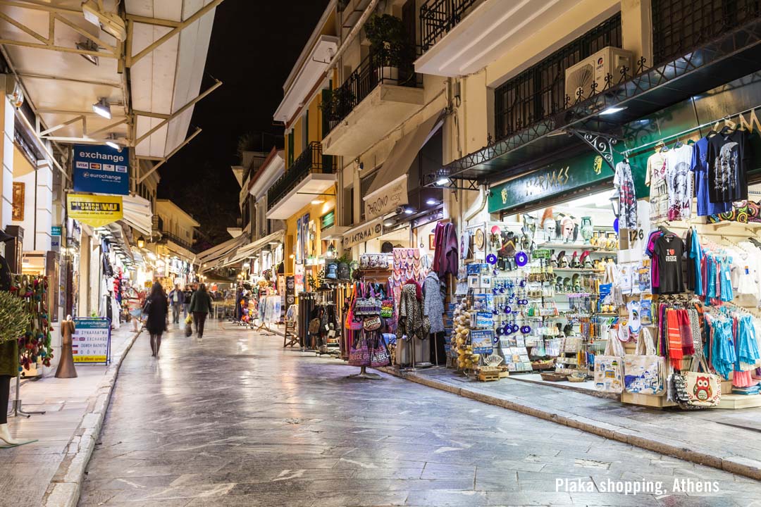 Shopping in the Plaka area in Athens