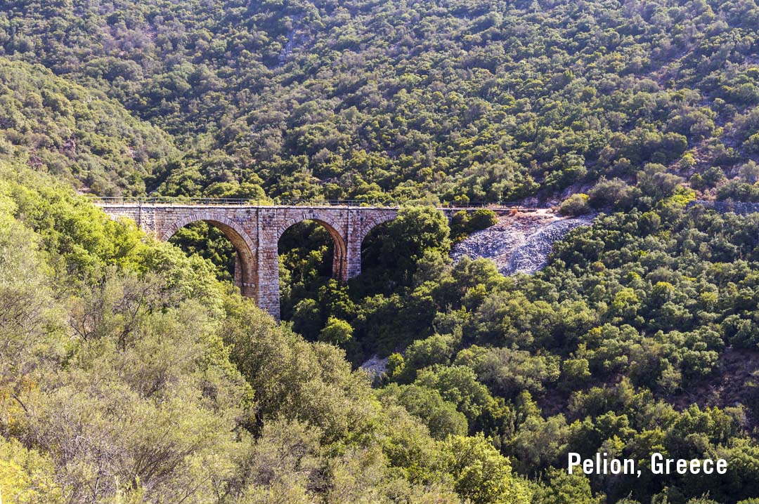 The Pelion Stone Bridge in Peloponnese