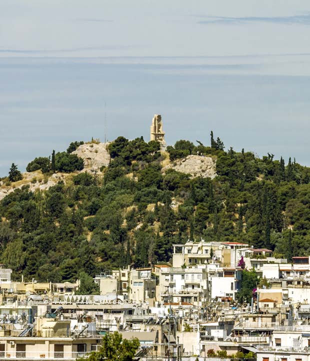 Philopappos Mount in Athens Greece