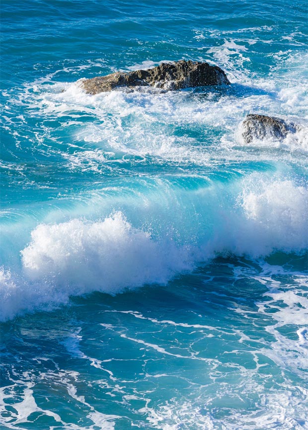 Waves at Nekitas Beach in Lefkas
