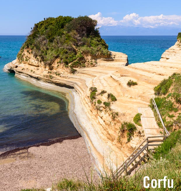 Along the Corfu shoreline
