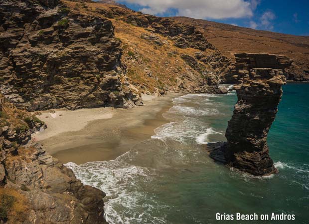 Grias Beach on Andros Island