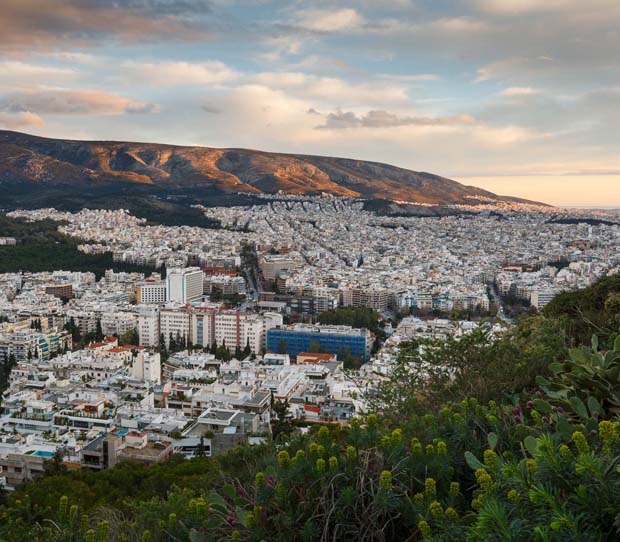 Athens Greece City sundown