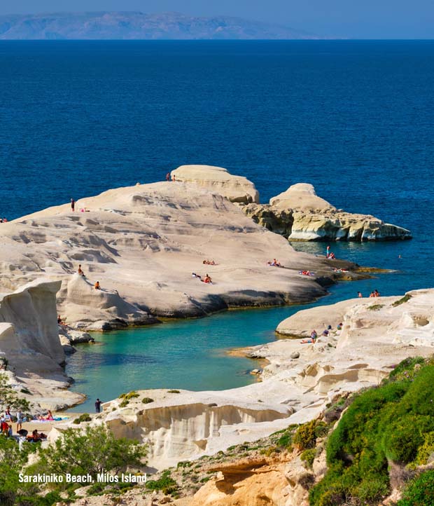 Sarakiniko Beach on Milos Island