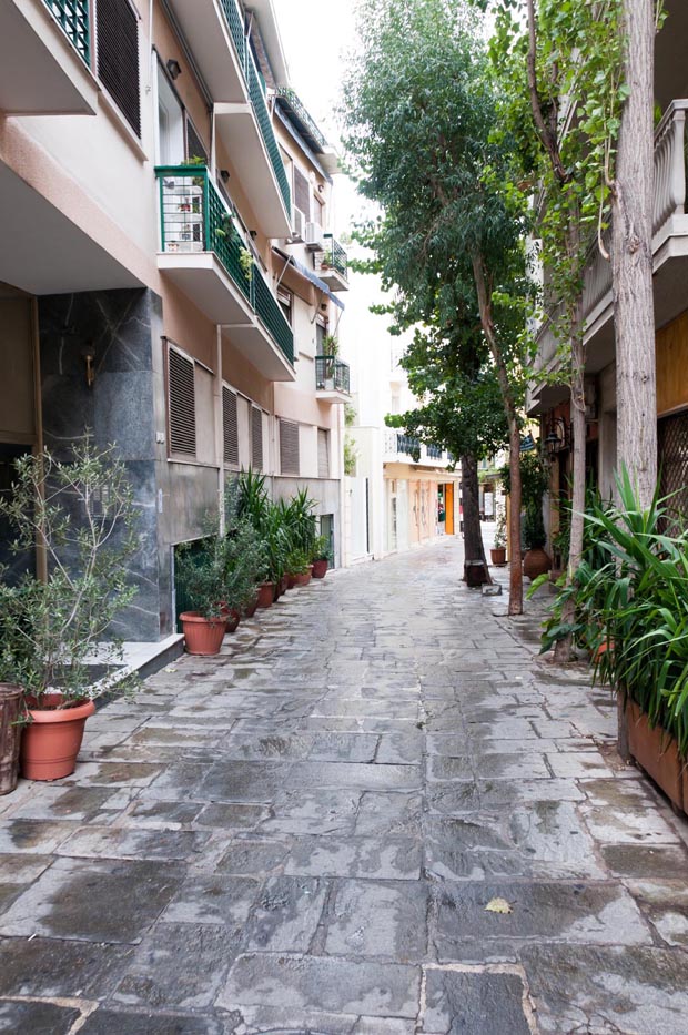 Athens street walkway