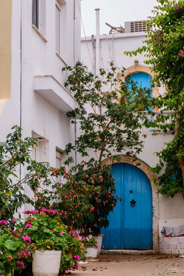 Blue Door Entrance Greece