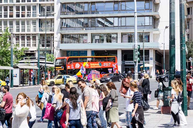 Graben Street in Athens Greece